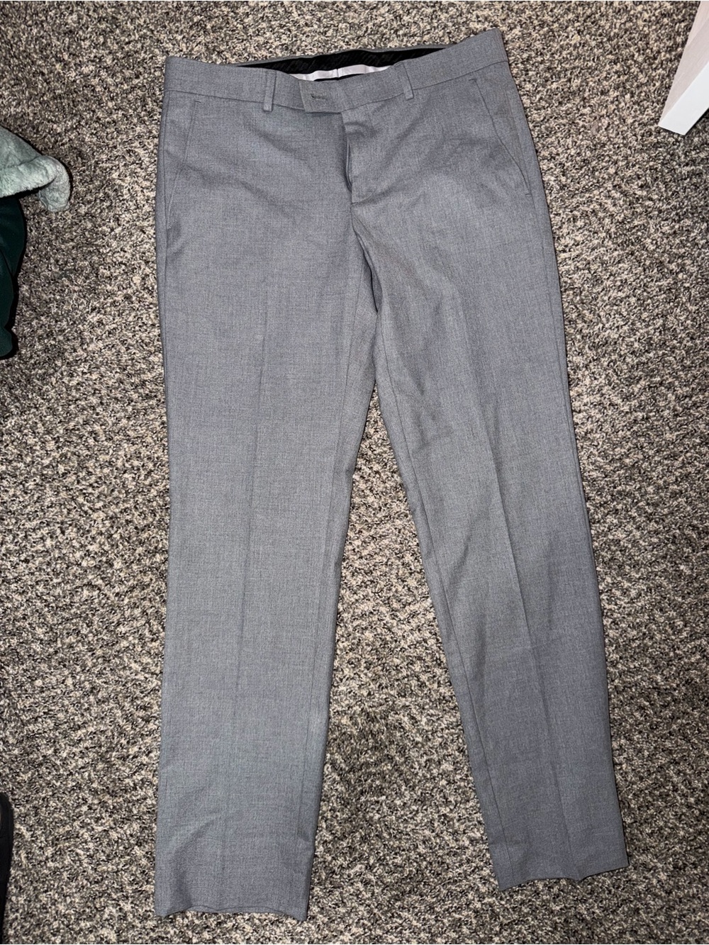 Egara Men’s 32x30 Gray Dress Pants Slim Fit Business Wedding